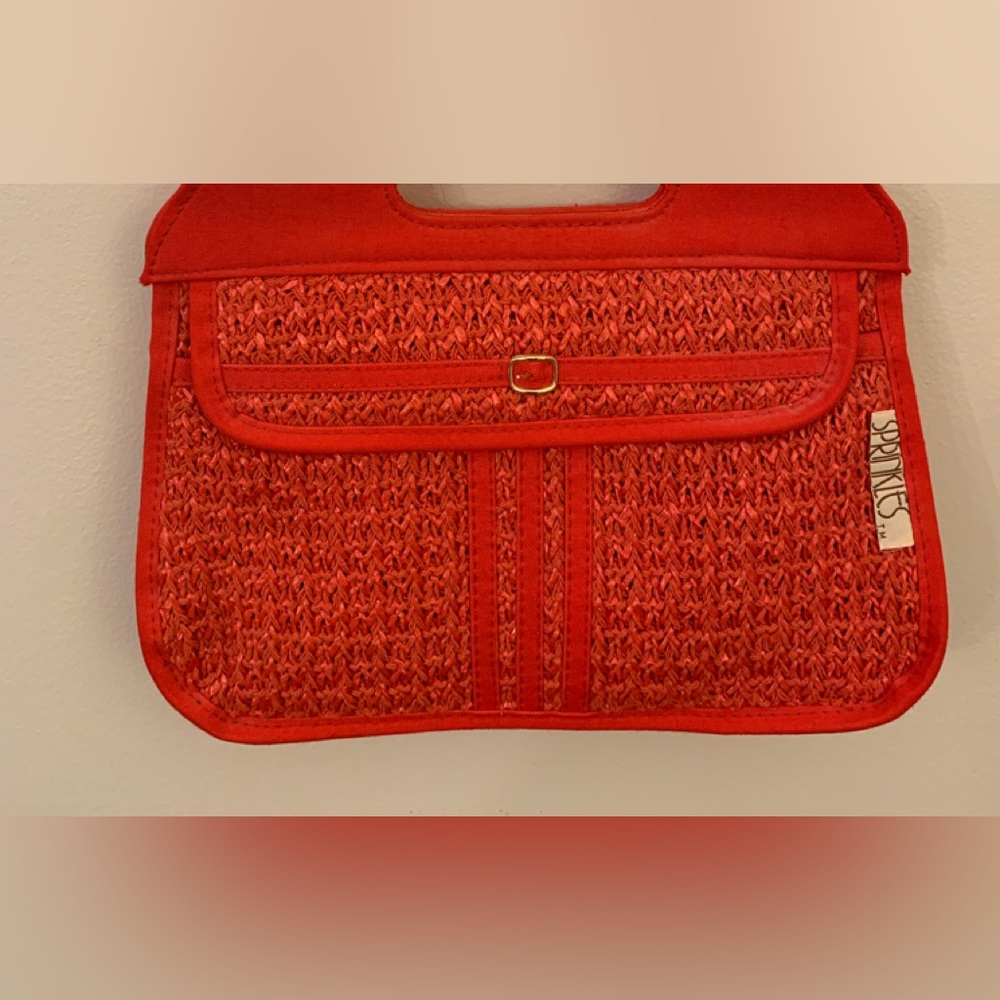 Red straw vintage purse Brand name:Sprinkles